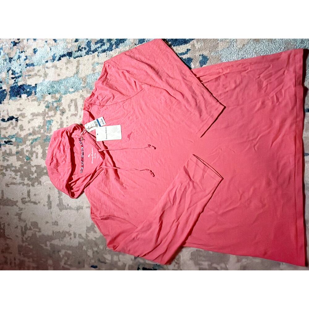 Tommy Bahama Men's Pink Hoodie Long Sleeve T-Shirt - Size XL
